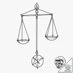Tattoo sketch libra’s scales depicted as a pe… – tattoo sketch (№1753020402_0, 20.07.2025 14:06) — tattoovalue.net