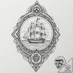 Tattoo design a geometric pattern that embodi… – tattoo sketch (№1753021891_0, 20.07.2025 14:31) — tattoovalue.net