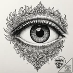 A photorealistic rendering of a human eye, sh… – tattoo sketch (№1753023554_0, 20.07.2025 14:59) — tattoovalue.net