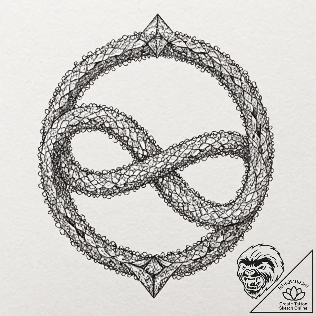 Tattoo sketch a simple 'infinity loop' in a c... - tattoo sketch (№1753023637_0, 20.07.2025 15:00) — tattoovalue.net