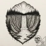 Tattoo design a powerful dam, holding back im… – tattoo sketch (№1753024051_0, 20.07.2025 15:07) — tattoovalue.net