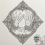 Tattoo sketch a minimalist outline of two han… – tattoo sketch (№1753024464_0, 20.07.2025 15:14) — tattoovalue.net