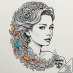 A neo-traditional portrait of marge gunderson… – tattoo sketch (№1753024961_0, 20.07.2025 15:22) — tattoovalue.net