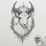 Tattoo design a capricorn goat-fish, with a m… – tattoo sketch (№1753025375_0, 20.07.2025 15:29) — tattoovalue.net
