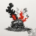 A watercolor sketch of industrial birmingham,… – tattoo sketch (№1753025458_0, 20.07.2025 15:30) — tattoovalue.net