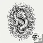 Tattoo design a zodiac animal depicted in a s… – tattoo sketch (№1753026529_0, 20.07.2025 15:48) — tattoovalue.net