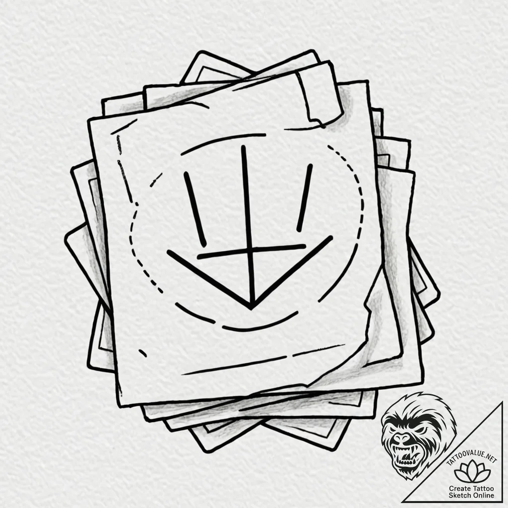 Tattoo sketch a "game saved" icon with a flop... - tattoo sketch (№1753026611_0, 20.07.2025 15:50) — tattoovalue.net