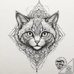 A minimalist tattoo of the “kitten mittens” f… – tattoo sketch (№1753026776_0, 20.07.2025 15:52) — tattoovalue.net