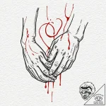 Tattoo design a single line forming two abstr… – tattoo sketch (№1753027107_0, 20.07.2025 15:58) — tattoovalue.net