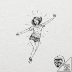 A watercolor tattoo of the “super freak” danc… – tattoo sketch (№1753027684_0, 20.07.2025 16:08) — tattoovalue.net