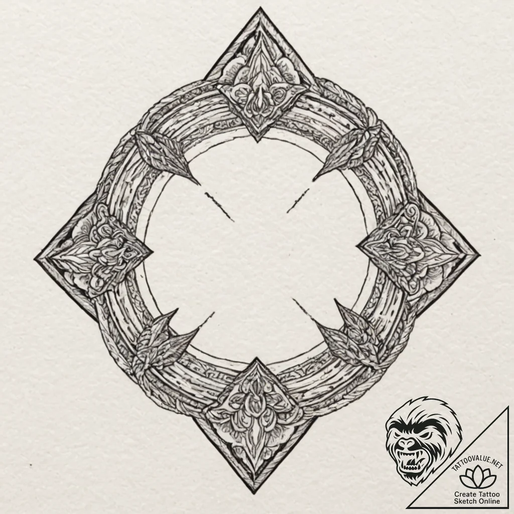 Tattoo design a symbol of personal resilience... - tattoo sketch (№1753030338_0, 20.07.2025 16:52) — tattoovalue.net