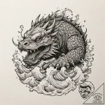43. a sketch of a rancor, monstrous and power… – tattoo sketch (№1753030751_0, 20.07.2025 16:59) — tattoovalue.net