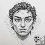 A graphic novel panel of the cyclops from the… – tattoo sketch (№1753031329_0, 20.07.2025 17:08) — tattoovalue.net