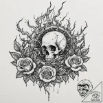 A dramatic shot of lightning striking over a… – tattoo sketch (№1753031990_0, 20.07.2025 17:19) — tattoovalue.net