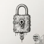 Tattoo design a stylized lock with no visible… – tattoo sketch (№1753032073_0, 20.07.2025 17:21) — tattoovalue.net