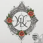 148. tattoo sketch: “veda” rune surrounded by… – tattoo sketch (№1753033728_0, 20.07.2025 17:48) — tattoovalue.net