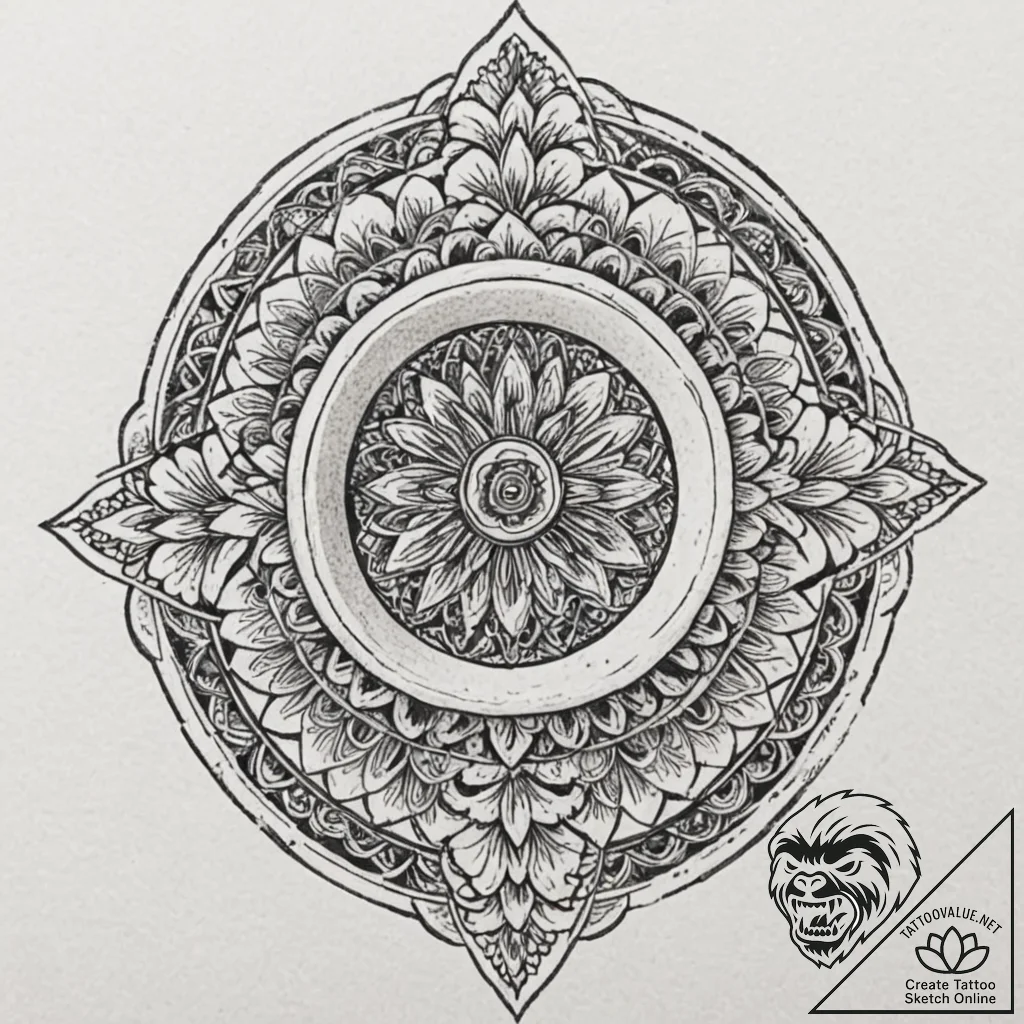 A detailed shot of spices in a mortar and pes... - tattoo sketch (№1753034805_0, 20.07.2025 18:06) — tattoovalue.net