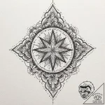 Tattoo sketch a small pixelated star dotwork…. – tattoo sketch (№1753035299_0, 20.07.2025 18:14) — tattoovalue.net