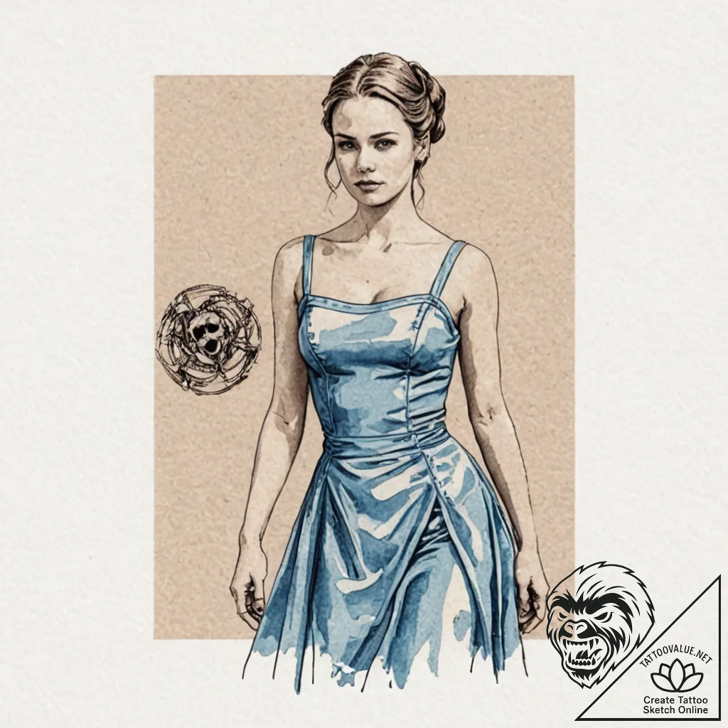 A sketch of the main characters from westworl... - tattoo sketch (№1753035547_0, 20.07.2025 18:19) — tattoovalue.net