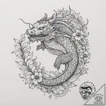 Tattoo design a fine line outline of a woman’… – tattoo sketch (№1753035877_0, 20.07.2025 18:24) — tattoovalue.net