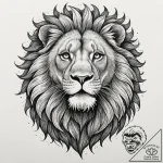 Tattoo sketch a powerful leo lion’s face, roa… – tattoo sketch (№1753036289_0, 20.07.2025 18:31) — tattoovalue.net