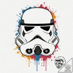 19. trash polka style tattoo of a stormtroope… – tattoo sketch (№1753036537_0, 20.07.2025 18:35) — tattoovalue.net
