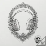 Tattoo sketch a single gaming headset outline… – tattoo sketch (№1753039009_0, 20.07.2025 19:16) — tattoovalue.net