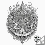A trash polka sketch of the surrealist imager… – tattoo sketch (№1753039092_0, 20.07.2025 19:18) — tattoovalue.net