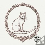 Tattoo sketch a small, elegant cat silhouette… – tattoo sketch (№1753040001_0, 20.07.2025 19:33) — tattoovalue.net