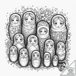 Tattoo sketch a set of nesting dolls, each re… – tattoo sketch (№1753040248_0, 20.07.2025 19:37) — tattoovalue.net