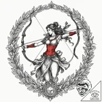 Tattoo sketch a sagittarius archer, captured… – tattoo sketch (№1753040330_0, 20.07.2025 19:38) — tattoovalue.net