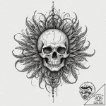 A watercolor design of the protomolecule, bea… – tattoo sketch (№1753041236_0, 20.07.2025 19:53) — tattoovalue.net