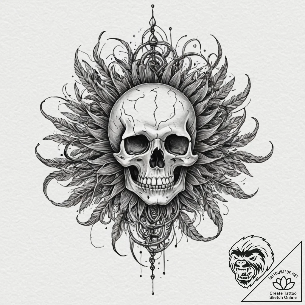 A watercolor design of the protomolecule, bea... - tattoo sketch (№1753041236_0, 20.07.2025 19:53) — tattoovalue.net