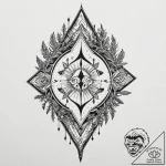 Tattoo design a subtle ‘respawn’ arrow linewo… – tattoo sketch (№1753042888_0, 20.07.2025 20:21) — tattoovalue.net