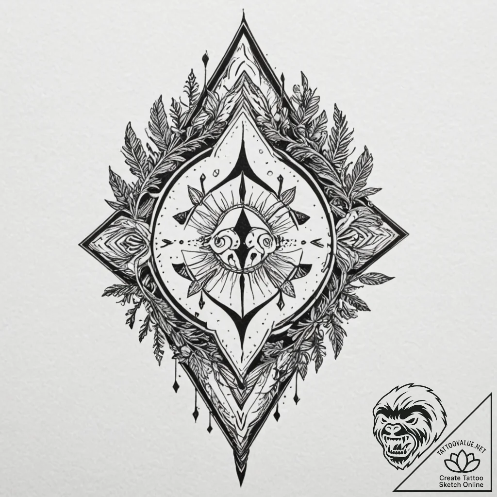 Tattoo design a subtle 'respawn' arrow linewo... - tattoo sketch (№1753042888_0, 20.07.2025 20:21) — tattoovalue.net