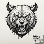 Tattoo design an aggressive wolverine, fierce… – tattoo sketch (№1753043553_0, 20.07.2025 20:32) — tattoovalue.net