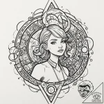 A graphic novel panel of a host being created… – tattoo sketch (№1753043799_0, 20.07.2025 20:36) — tattoovalue.net