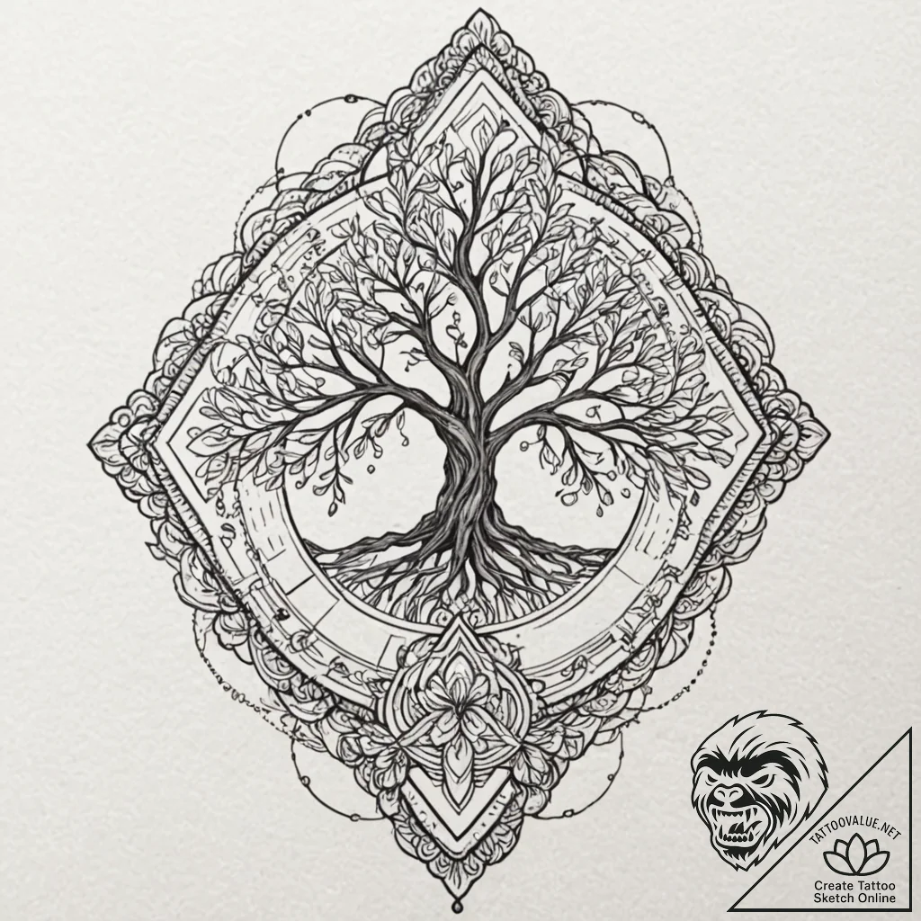 Tattoo design an abstract interpretation of "... - tattoo sketch (№1753043882_0, 20.07.2025 20:38) — tattoovalue.net