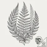 Fern, concept art for tattoo, old school trad… – tattoo sketch (№1753043966_0, 20.07.2025 20:39) — tattoovalue.net