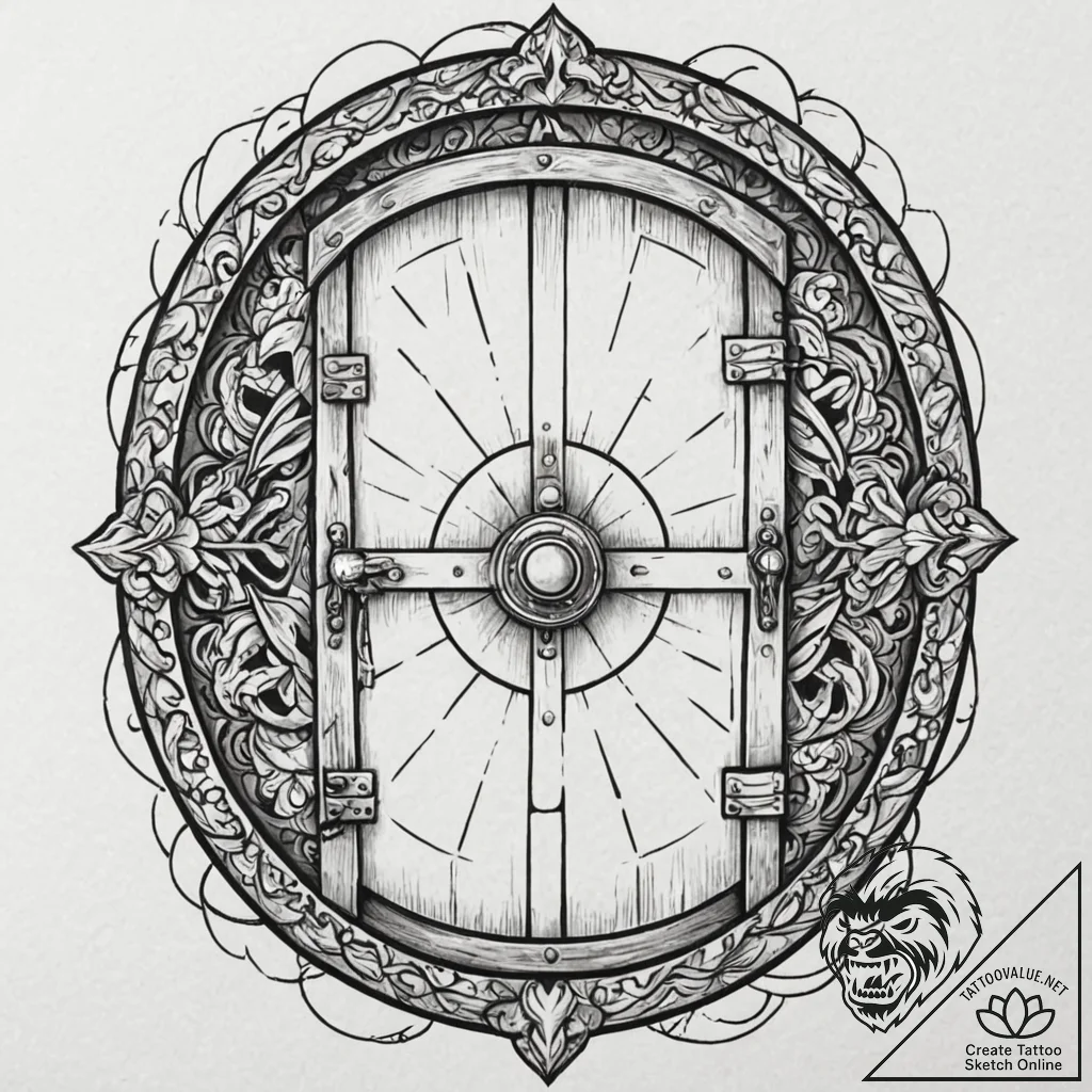 Tattoo design a detailed, strong-looking vaul... - tattoo sketch (№1753044708_0, 20.07.2025 20:51) — tattoovalue.net