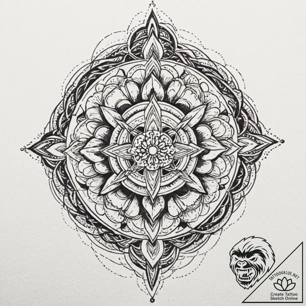 Tattoo sketch two intertwining vines growing... - tattoo sketch (№1753044791_0, 20.07.2025 20:53) — tattoovalue.net