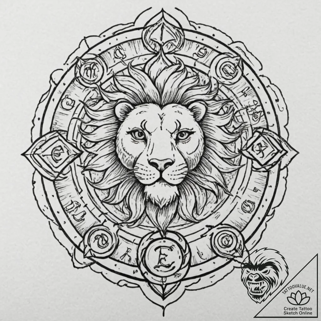 Tattoo design a zodiac symbol appearing as if... - tattoo sketch (№1753046276_0, 20.07.2025 21:17) — tattoovalue.net