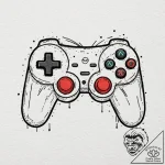 Tattoo sketch a gaming console controller wit… – tattoo sketch (№1753046690_0, 20.07.2025 21:24) — tattoovalue.net