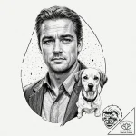 A graphic novel style portrait of cliff booth… – tattoo sketch (№1753047432_0, 20.07.2025 21:37) — tattoovalue.net