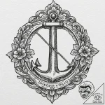 Tattoo sketch a hidden initial in a pattern.,… – tattoo sketch (№1753048423_0, 20.07.2025 21:53) — tattoovalue.net
