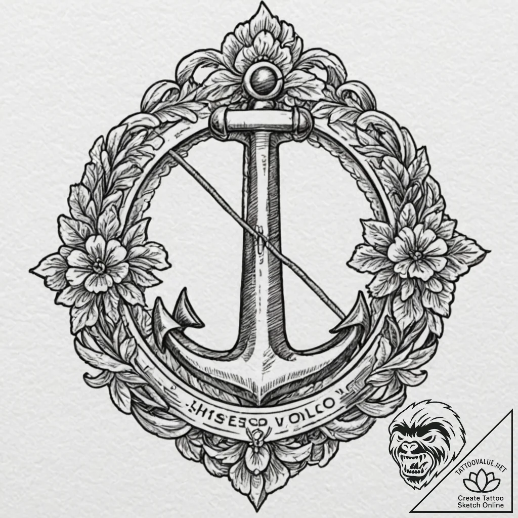 Tattoo sketch a hidden initial in a pattern.,... - tattoo sketch (№1753048423_0, 20.07.2025 21:53) — tattoovalue.net