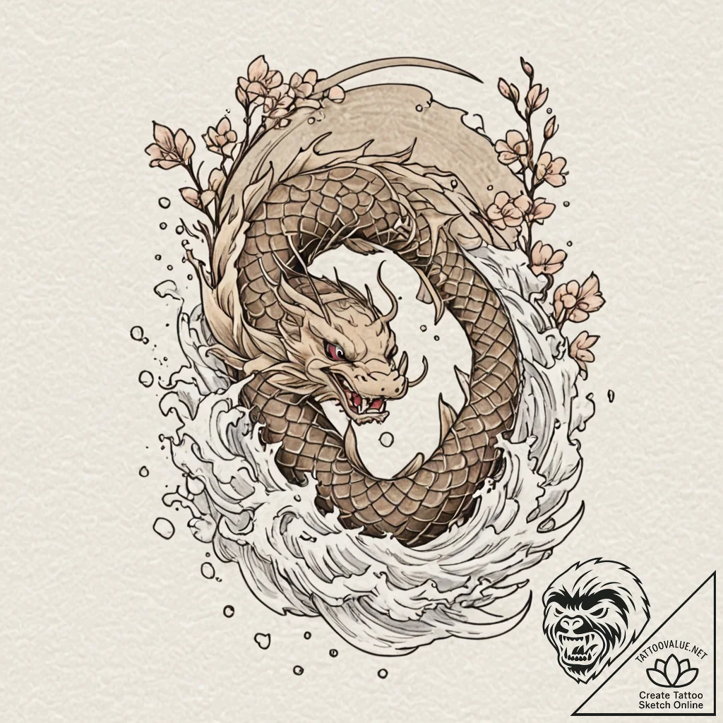 Amazon, concept art for tattoo, sepia tone sk... - tattoo sketch (№1753049248_0, 20.07.2025 22:07) — tattoovalue.net