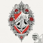 Tattoo design a family crest redesigned in a… – tattoo sketch (№1753049908_0, 20.07.2025 22:18) — tattoovalue.net