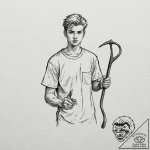 A sketch of the main character from the boys,… – tattoo sketch (№1753049991_0, 20.07.2025 22:19) — tattoovalue.net