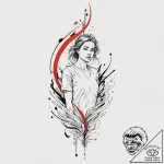 Tattoo sketch an abstract representation of i… – tattoo sketch (№1753050073_0, 20.07.2025 22:21) — tattoovalue.net